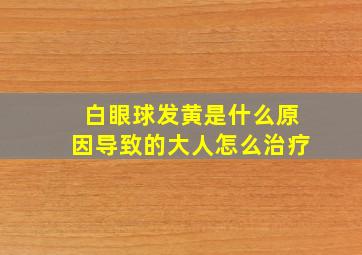 白眼球发黄是什么原因导致的大人怎么治疗