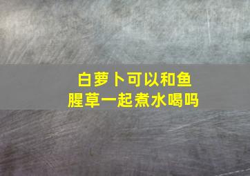 白萝卜可以和鱼腥草一起煮水喝吗