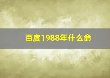 百度1988年什么命