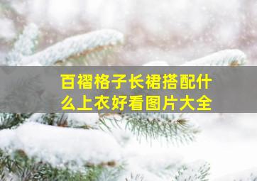 百褶格子长裙搭配什么上衣好看图片大全