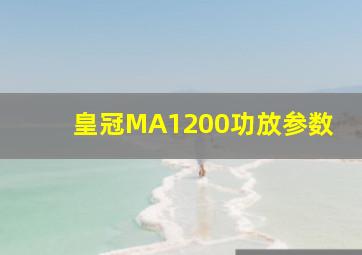 皇冠MA1200功放参数