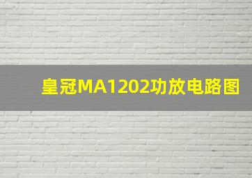 皇冠MA1202功放电路图