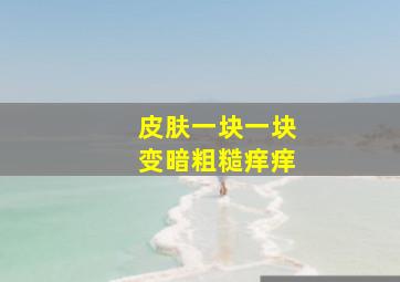 皮肤一块一块变暗粗糙痒痒