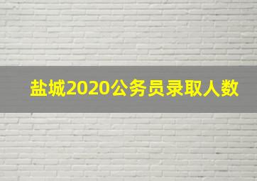 盐城2020公务员录取人数