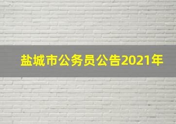 盐城市公务员公告2021年