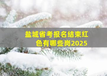 盐城省考报名结束红色有哪些岗2025