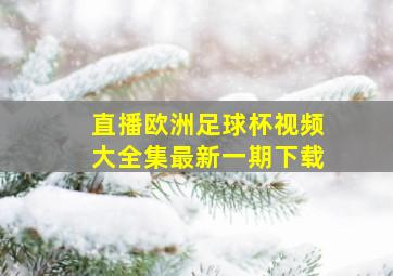 直播欧洲足球杯视频大全集最新一期下载