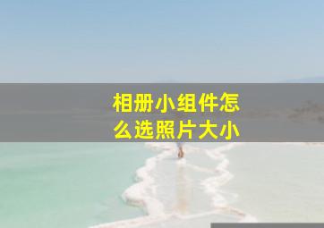 相册小组件怎么选照片大小