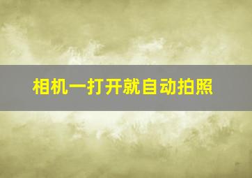 相机一打开就自动拍照