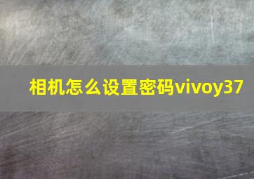 相机怎么设置密码vivoy37