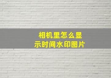 相机里怎么显示时间水印图片