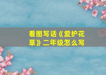 看图写话《爱护花草》二年级怎么写