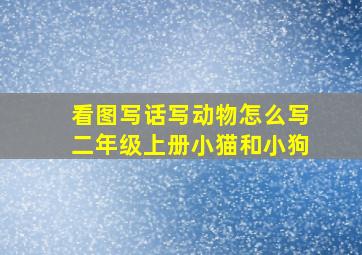 看图写话写动物怎么写二年级上册小猫和小狗