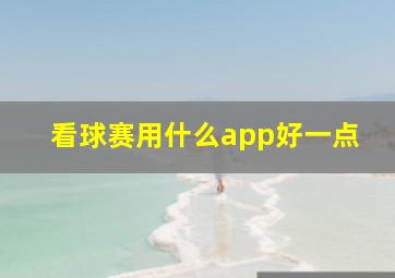 看球赛用什么app好一点