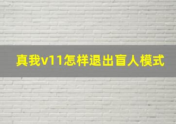 真我v11怎样退出盲人模式