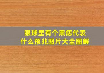 眼球里有个黑痣代表什么预兆图片大全图解