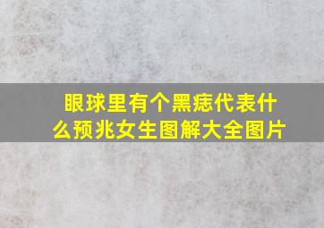 眼球里有个黑痣代表什么预兆女生图解大全图片