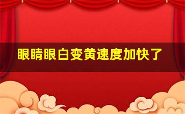 眼睛眼白变黄速度加快了