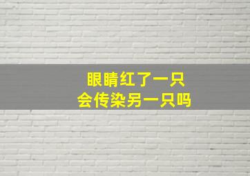 眼睛红了一只会传染另一只吗