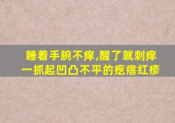 睡着手腕不痒,醒了就刺痒一抓起凹凸不平的疙瘩红疹