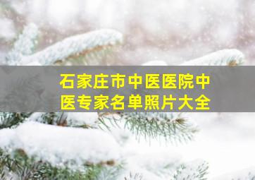 石家庄市中医医院中医专家名单照片大全