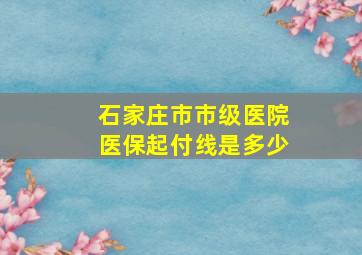 石家庄市市级医院医保起付线是多少