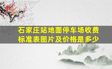 石家庄站地面停车场收费标准表图片及价格是多少