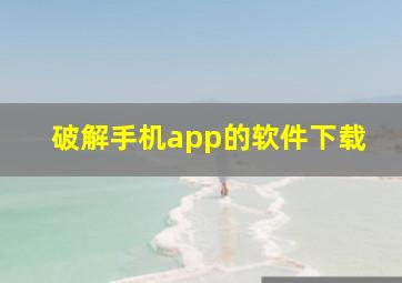 破解手机app的软件下载