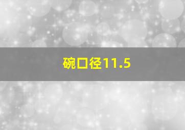 碗口径11.5