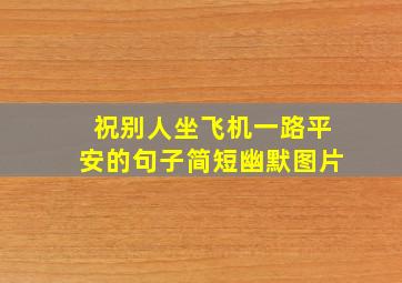 祝别人坐飞机一路平安的句子简短幽默图片