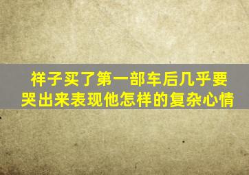 祥子买了第一部车后几乎要哭出来表现他怎样的复杂心情