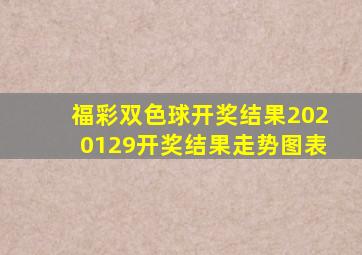 福彩双色球开奖结果2020129开奖结果走势图表