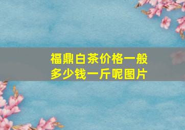 福鼎白茶价格一般多少钱一斤呢图片