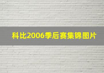 科比2006季后赛集锦图片