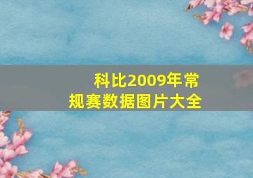 科比2009年常规赛数据图片大全