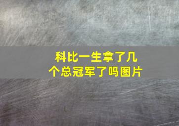 科比一生拿了几个总冠军了吗图片