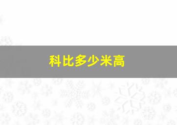 科比多少米高