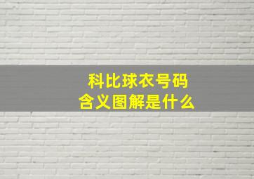 科比球衣号码含义图解是什么