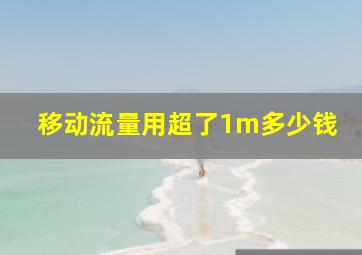 移动流量用超了1m多少钱