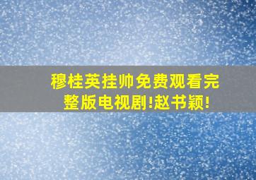 穆桂英挂帅免费观看完整版电视剧!赵书颖!