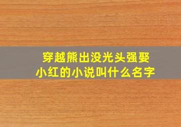 穿越熊出没光头强娶小红的小说叫什么名字