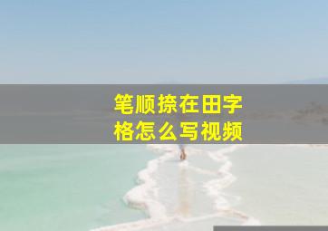 笔顺捺在田字格怎么写视频