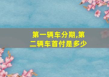 第一辆车分期,第二辆车首付是多少