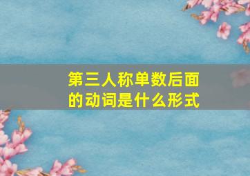 第三人称单数后面的动词是什么形式