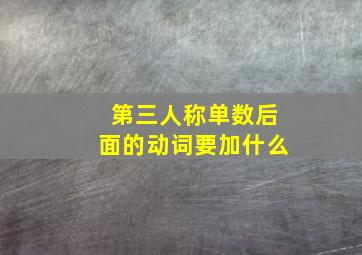 第三人称单数后面的动词要加什么