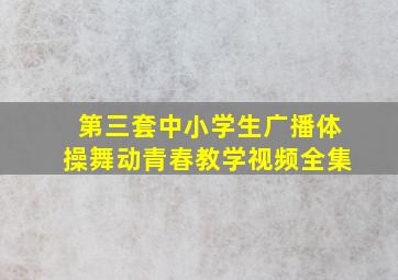 第三套中小学生广播体操舞动青春教学视频全集