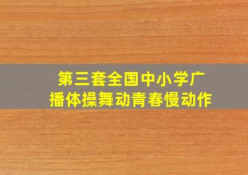 第三套全国中小学广播体操舞动青春慢动作