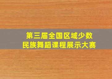 第三届全国区域少数民族舞蹈课程展示大赛