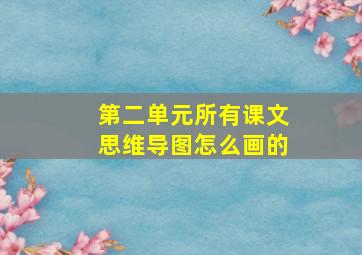 第二单元所有课文思维导图怎么画的