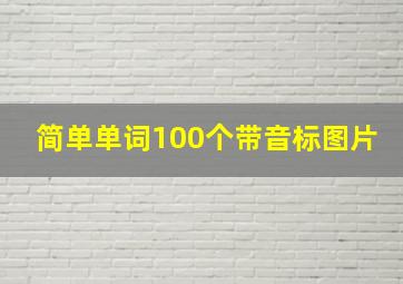 简单单词100个带音标图片